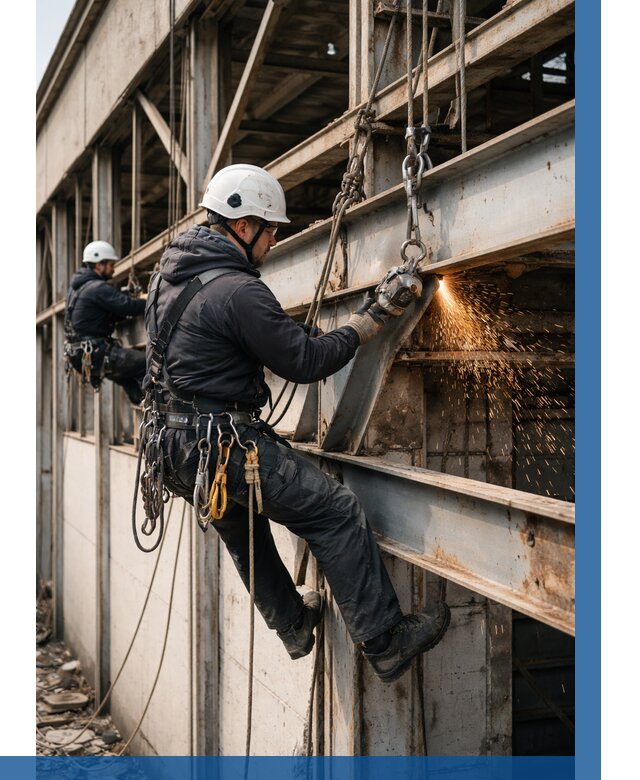 Демонтаж металлоконструкций на высоте в Томске от 7103р. |ВЫСОТНИК-Тмс