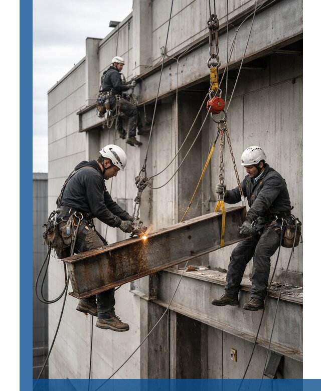 Демонтаж металлоконструкций на высоте в Томске под ключ