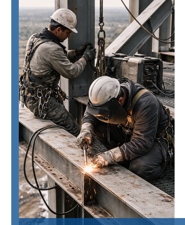 Высотные сварочные работы в Томске для промышленных объектов