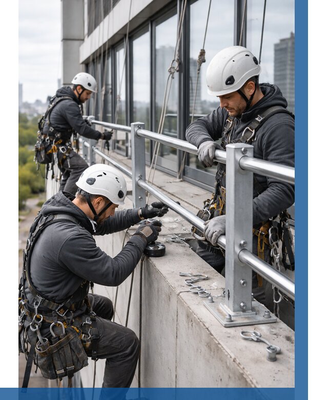Монтаж ограждений на высоте в Томске, от 1311 р. | ВЫСОТНИК-Тмс