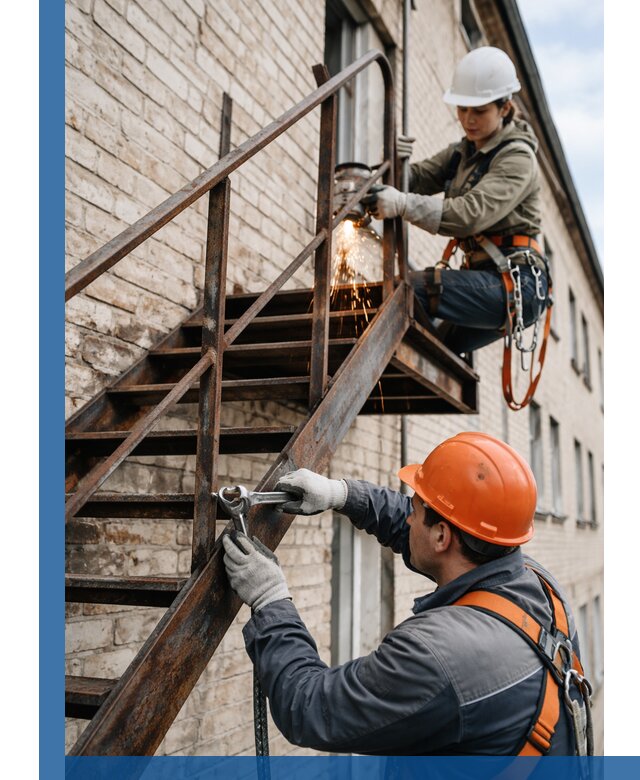 Ремонт и восстановление пожарных лестниц с выездом в Томске
