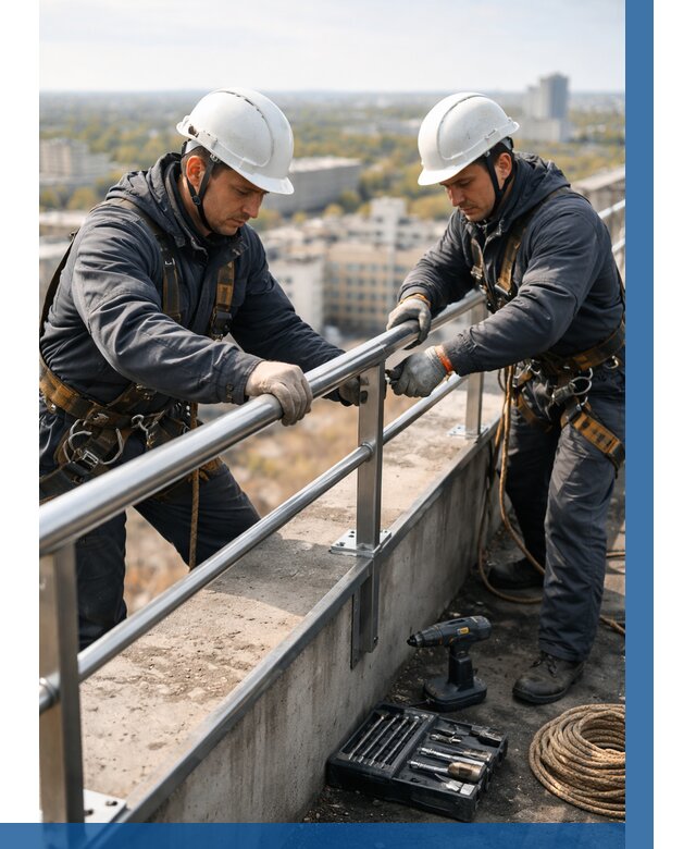 Монтаж перил на высоте в Томске от 2732 р. | ВЫСОТНИК-Тмс