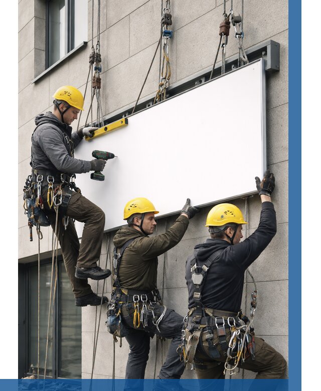 Монтаж рекламной вывески в Томске от 8742 р. | ВЫСОТНИК-Тмс