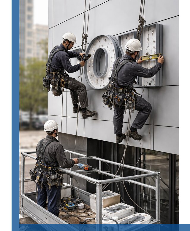 Профессиональный монтаж световых букв в Томске под ключ