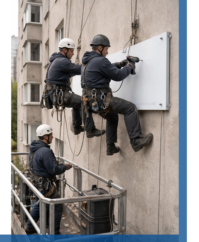 Монтаж табличек и указателей в Томске от 3824 р. | ВЫСОТНИК-Тмс