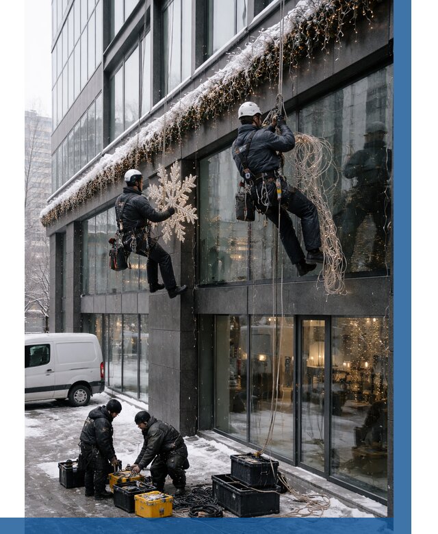 Демонтаж новогоднего оформления в Томске от 6010 р. | ВЫСОТНИК-Тмс