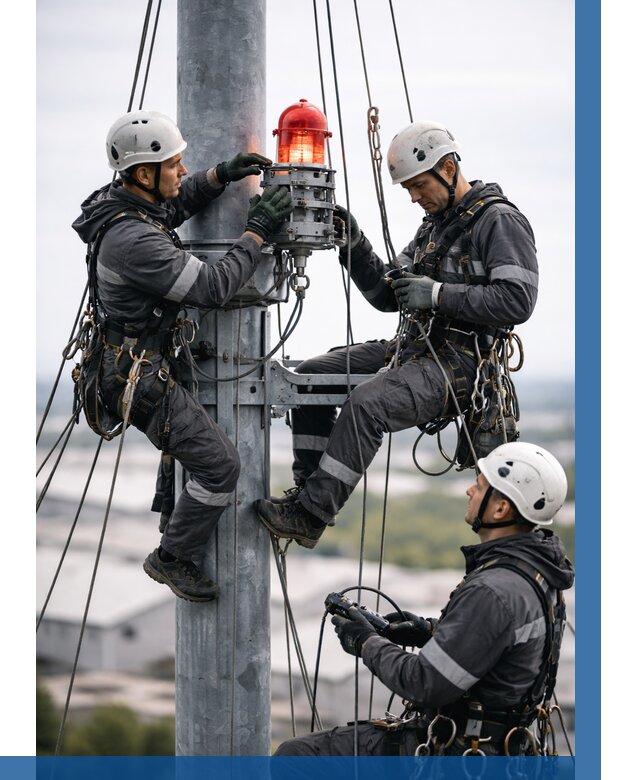 Монтаж заградительных огней в Томске от 9288 р. | ВЫСОТНИК-Тмс