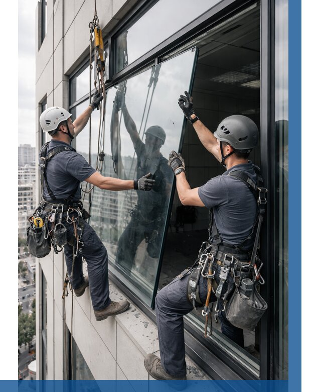 Замена стеклопакетов на высоте в Томске от 6010 р. | ВЫСОТНИК-Тмс