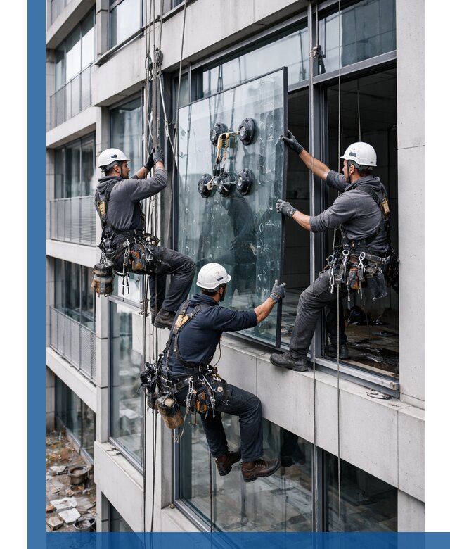 Фасадное остекление и монтаж витражей зданий в Томске под ключ