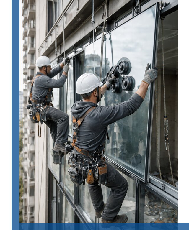 Витражное остекление фасадов и лоджий в Томске под ключ