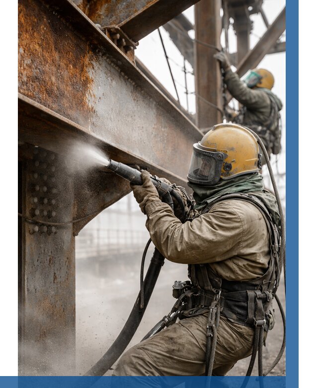 Пескоструйная очистка металлоконструкций в Томске по 656 р. ВЫСОТНИК-Тмс