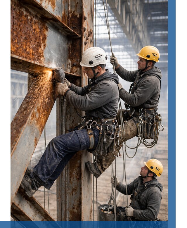 Зачистка металла от ржавчины в Томске от 382 р. | ВЫСОТНИК-Тмс