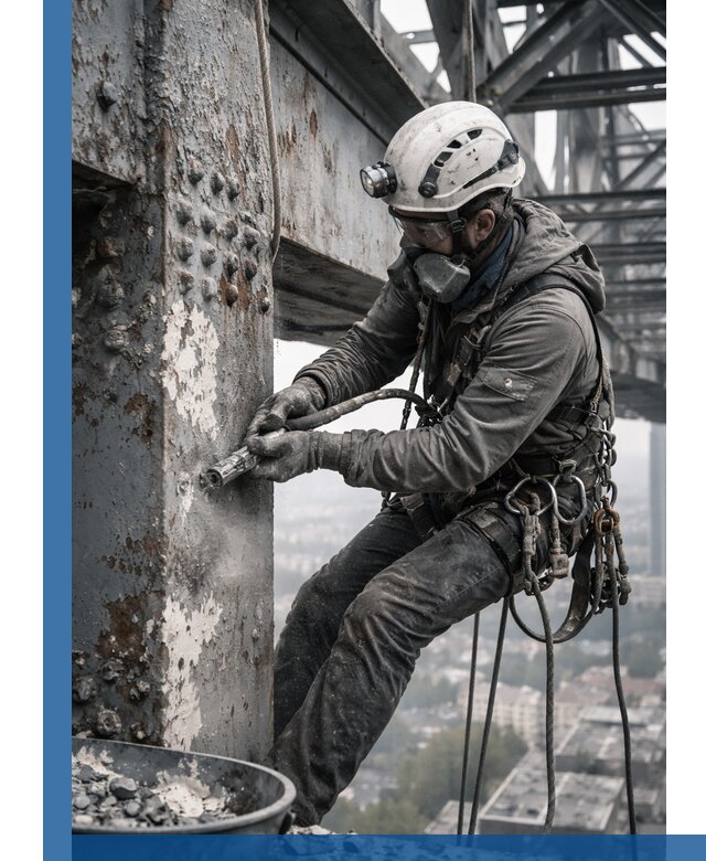 Удаление старой краски с металлических конструкций в Томске