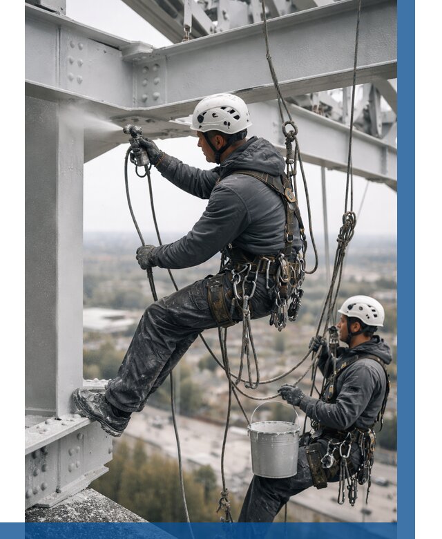 Покраска металлоконструкций на высоте в Томске 382 р |ВЫСОТНИК-Тмс