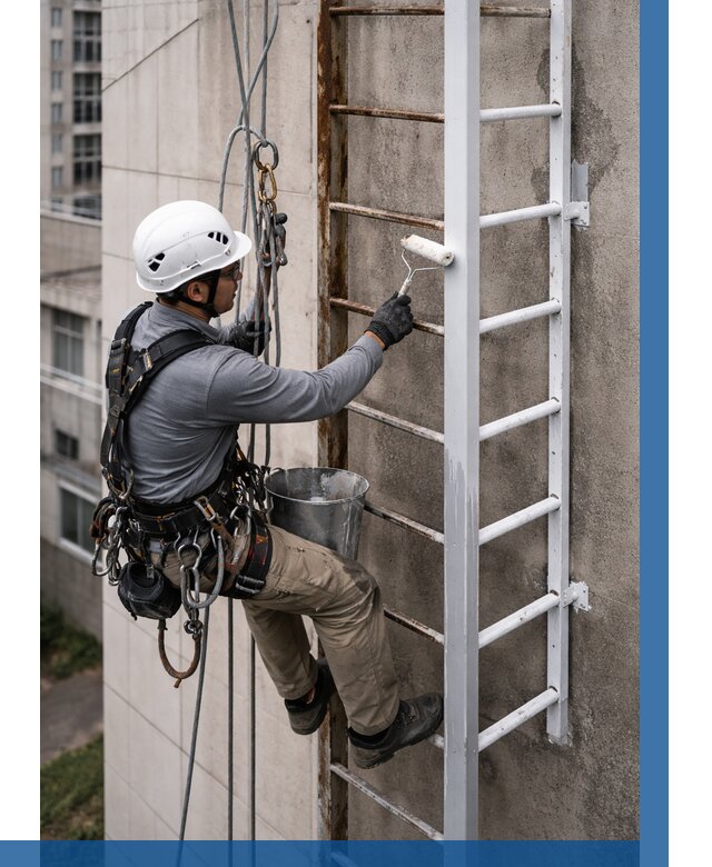 Покраска пожарных лестниц в Томске от 4917 р. | ВЫСОТНИК-Тмс