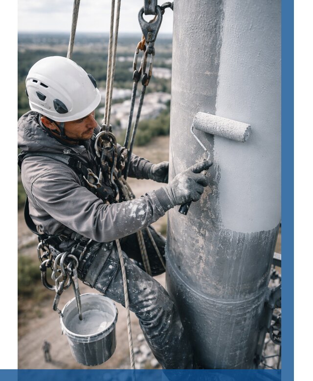 Покраска мачт связи под ключ в Томске от 929 р. | ВЫСОТНИК-Тмс