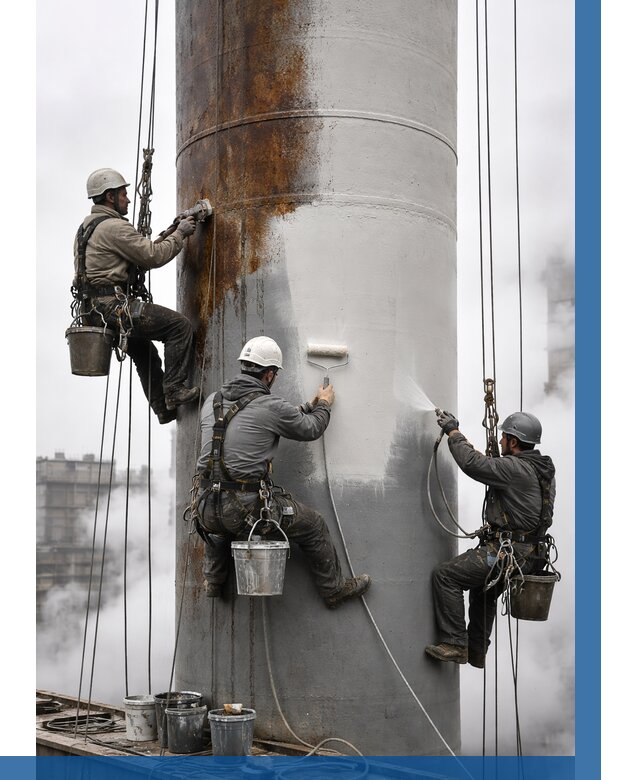 Покраска дымовых труб в Томске от 9288 р. | ВЫСОТНИК-Тмс