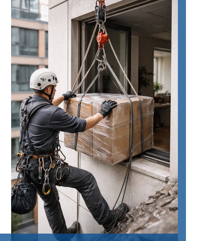 Подъем груза через окно в Томске от 4917 р. | ВЫСОТНИК-Тмс