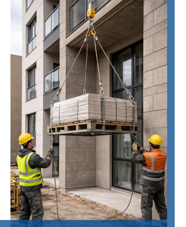 Подъем керамогранита на этаж в Томске от 3824 р. | ВЫСОТНИК-Тмс