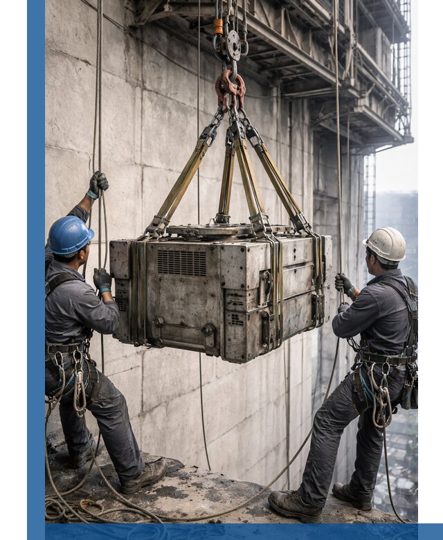 Такелажные работы на высоте, подъем и монтаж грузов в Томске