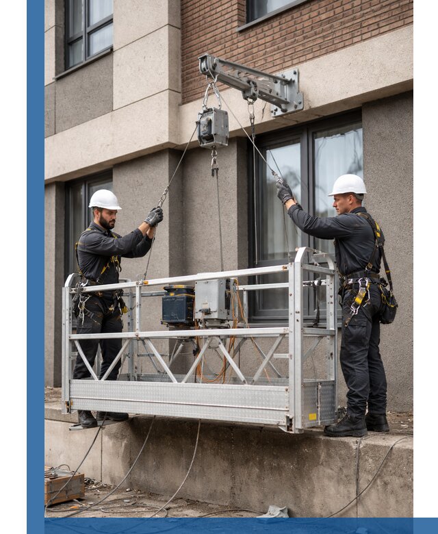 Монтаж и подъем фасадной люльки в Томске с гарантией безопасности