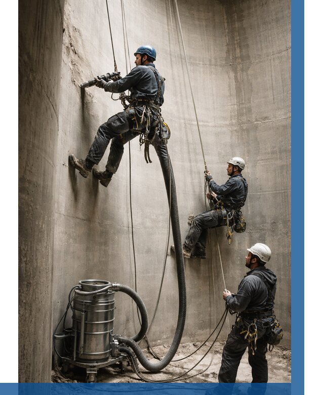 Зачистка силосов в Томске от 4917 р. Договор и смета ВЫСОТНИК-Тмс