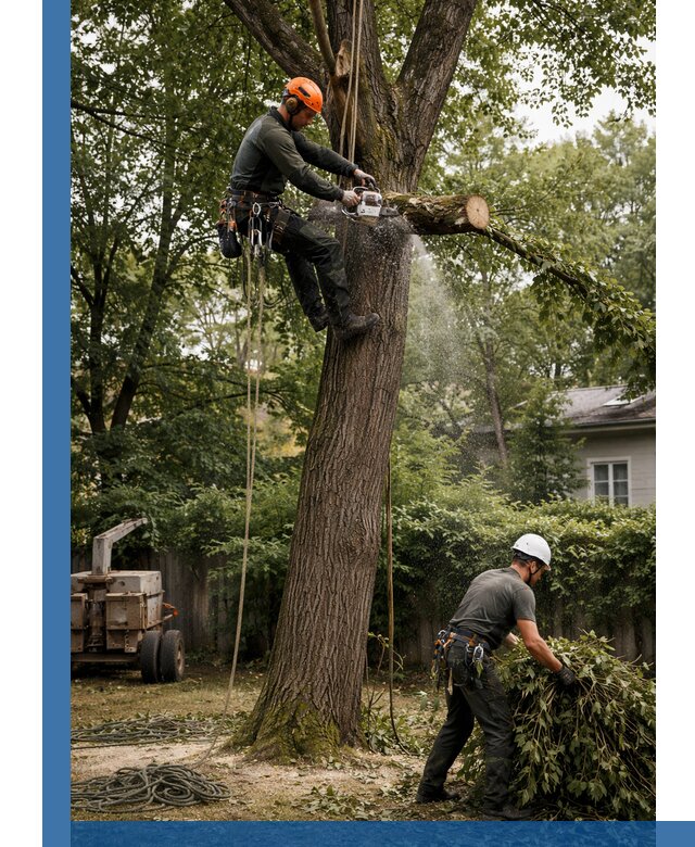 Кронирование деревьев в Томске, безопасная высотная обрезка