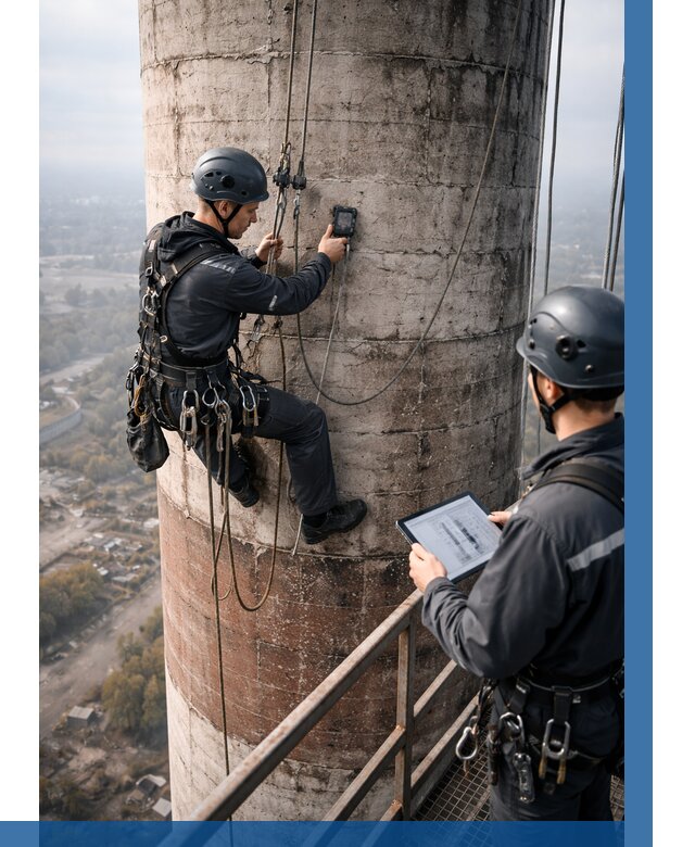 Обследование дымовой трубы в Томске от 8742 р. | ВЫСОТНИК-Тмс