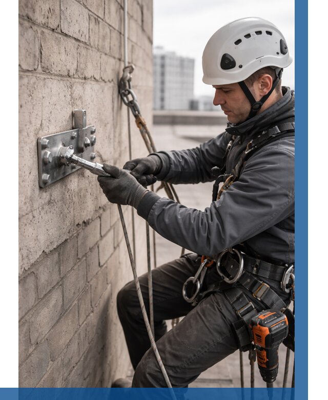 Установка анкерных точек в Томске от 3824 р. | ВЫСОТНИК-Тмс